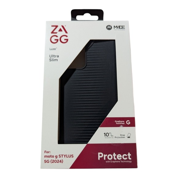 E9. ZAGG Gear4 Luxe Ultra Slim Case For‎ Motorola Moto G Stylus 5G 2024 - Black - Picture 1 of 1